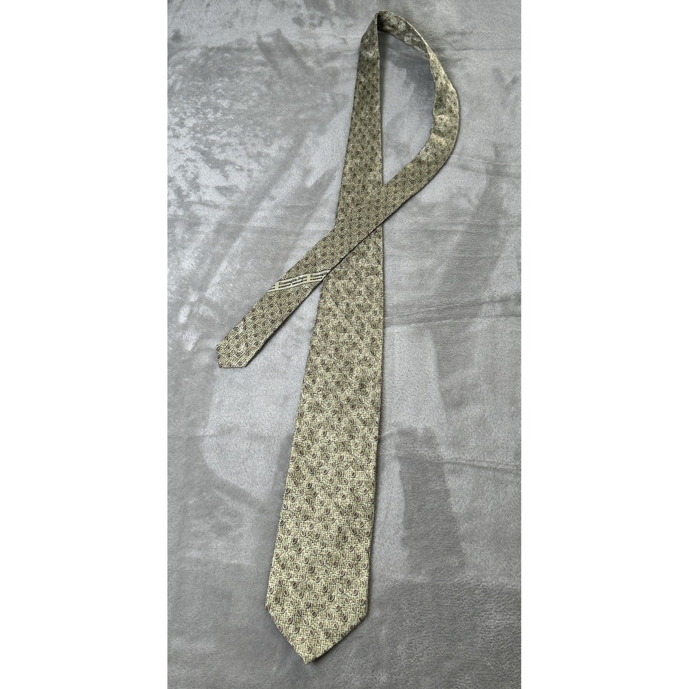 Ermenegildo Zegna 100% Silk Men's Exclusive Design Tie green